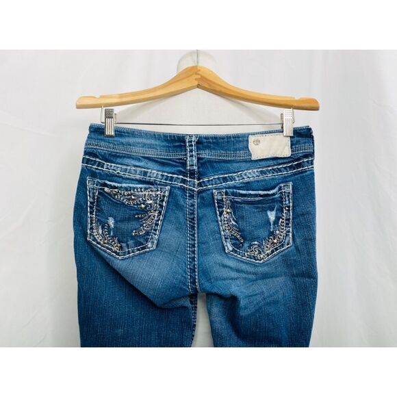 Silver Suki Women’s Jean’s Blue Denim Bootcut Western Glove Works Size 29 X 30 - Picture 5 of 10